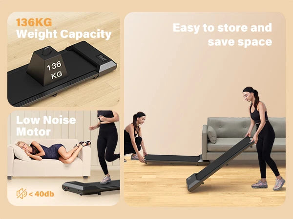 300lbs Capacity, 2.5HP Treadmill for Home
