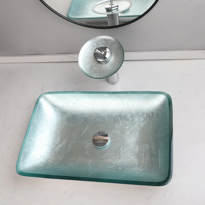 Tempered Glass Washbasin Faucet Set