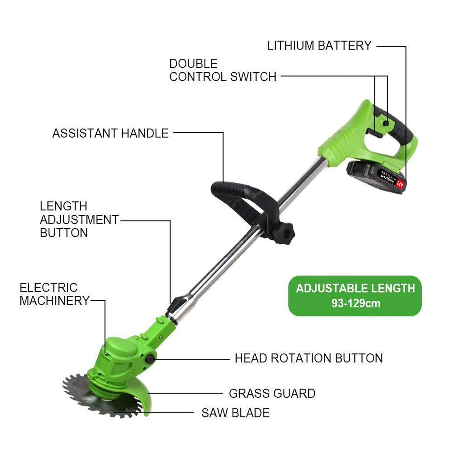 Weed Trimmer Lawn Electric Brushless 2-in-1 Cordless