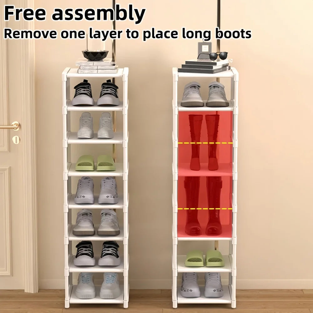 Dustproof Single-Row Multi-Layer Shoe Storage