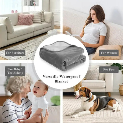 Water Resistant Blanket for Bed or Sofa