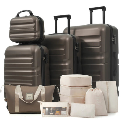 6-Piece ABS Hard-Shell Luggage Set