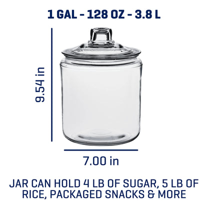 1 Gallon Vintage Glass Storage Jar