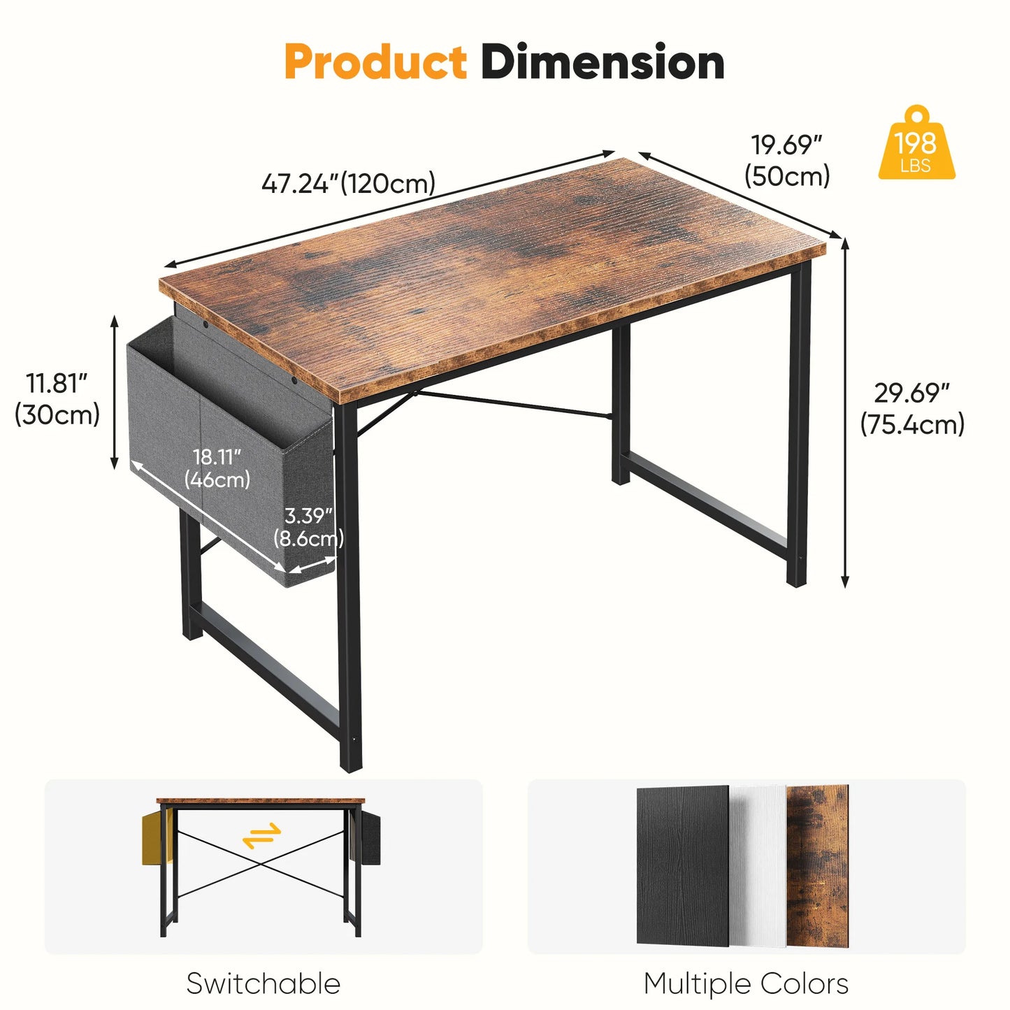 Computer Office Desk with Storage