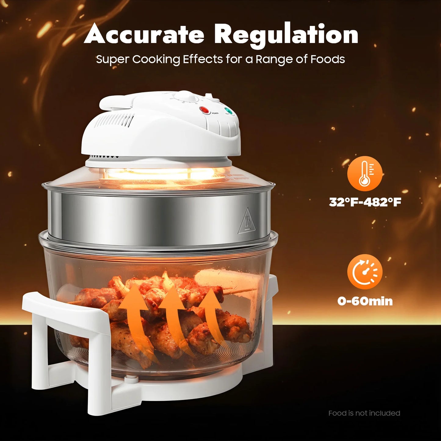 17.96Qt Visual Air Fryer Grill Rack