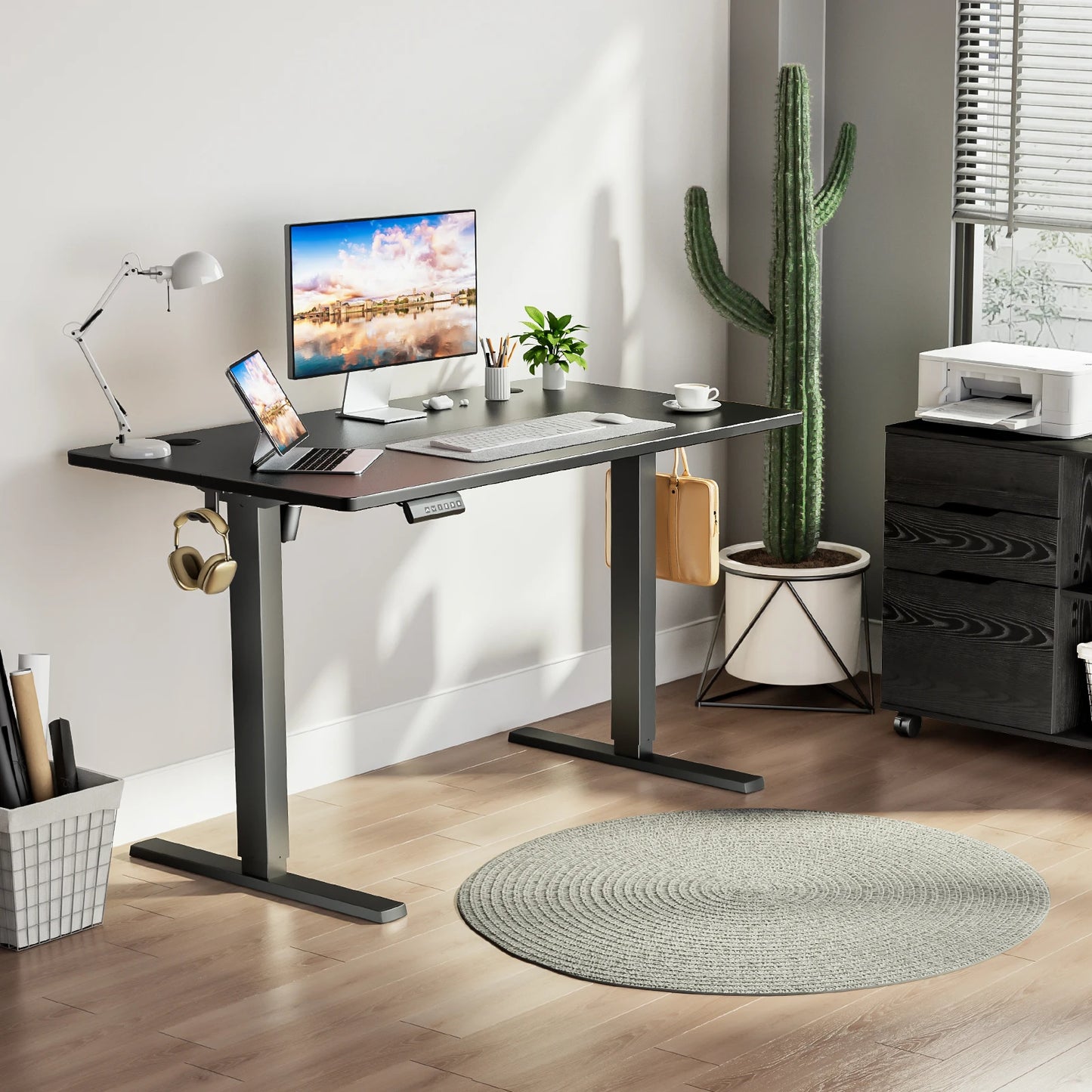 Ergonomic Adjustable Electric Standing Computer Desk