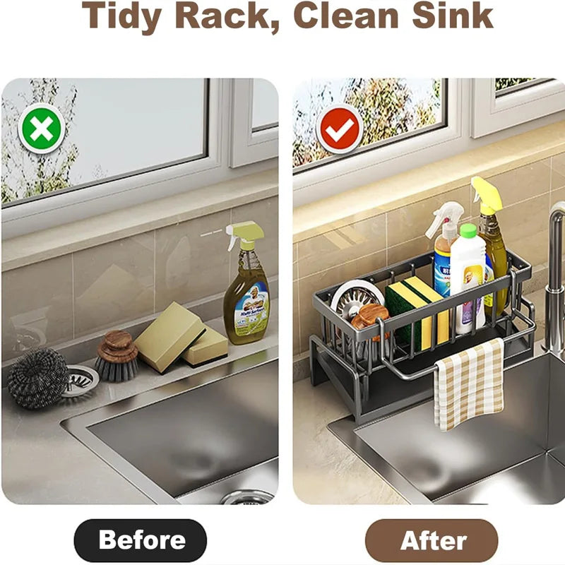 Kitchen Sink Organizer Tray Storage Rack