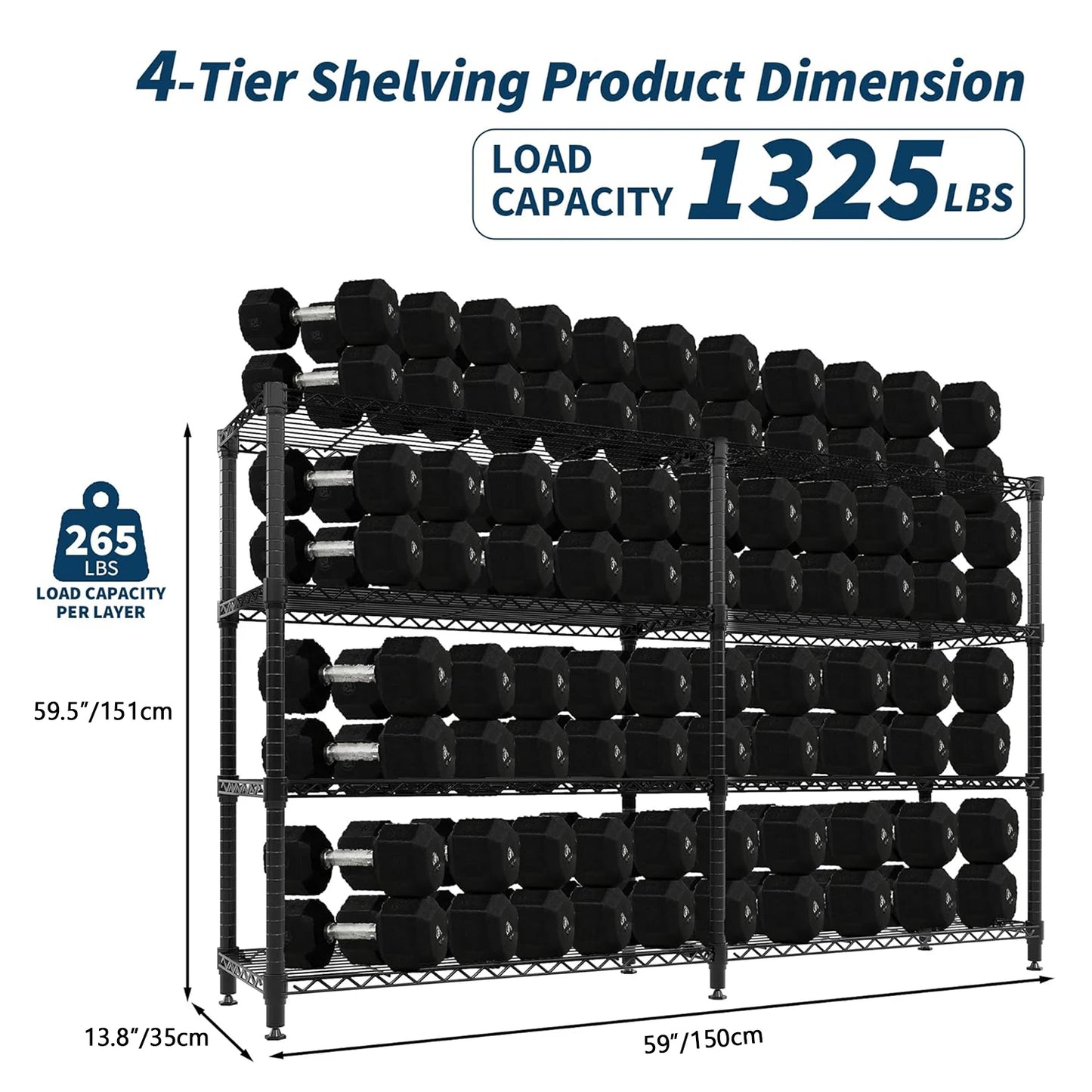 Heavy Duty Storage Shelves Tiers Metal Shelving