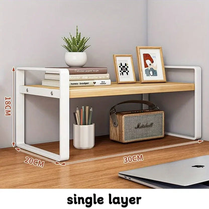 Multi-Tier Iron Office Desk Storage Rack