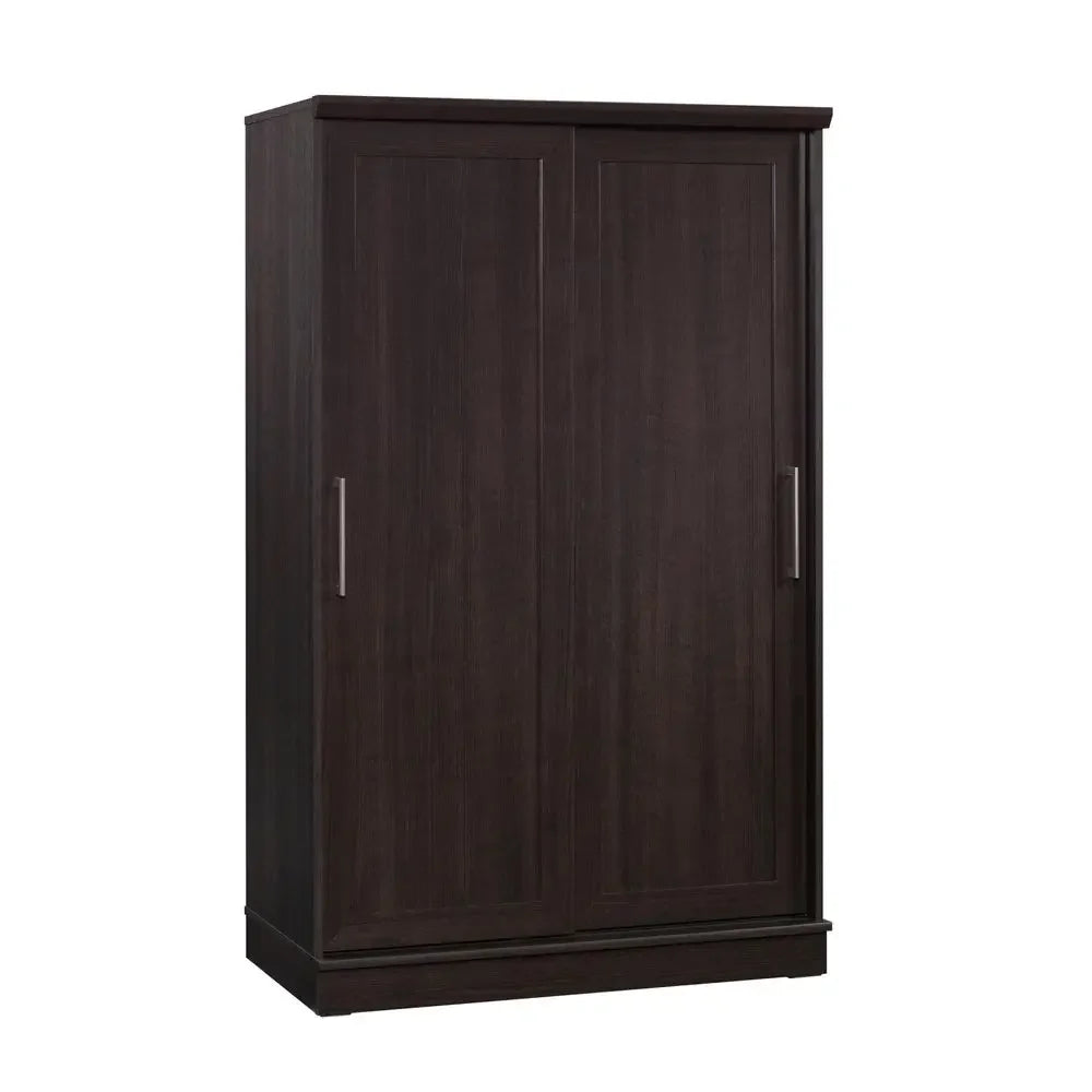 Homeplus Wardrobe Cabinet with Sliding Doors, Dakota Oak Finish