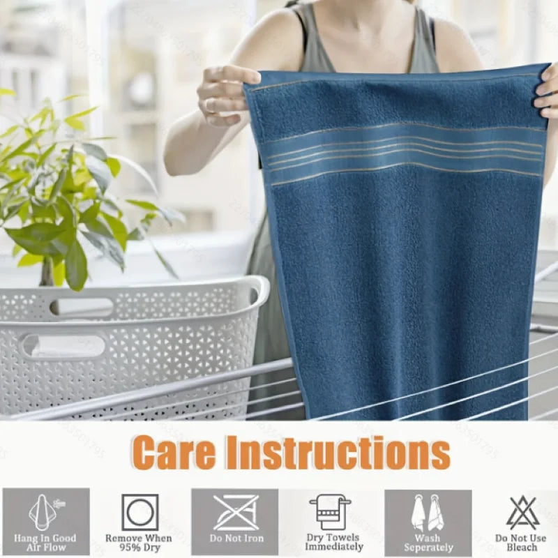 100% Cotton Towels with Gold Thread Decoration