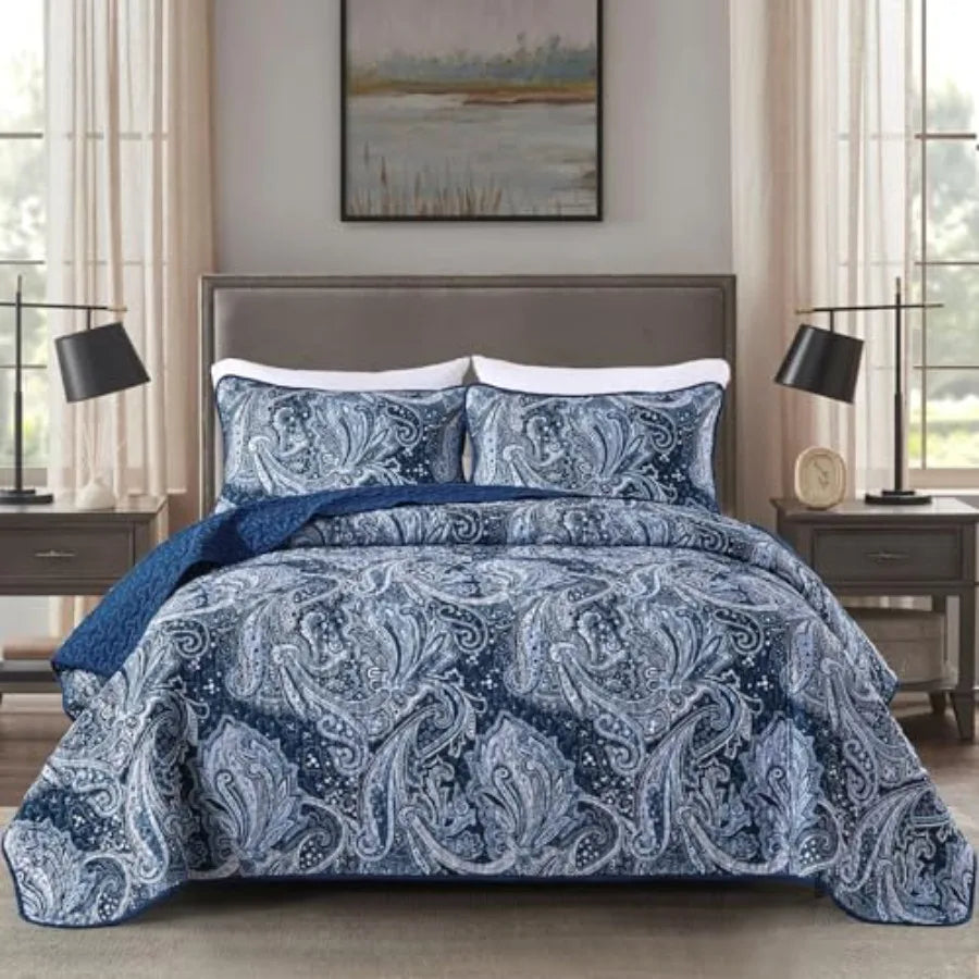 3 Pieces Quilt Set Boho Bedspread