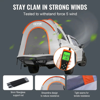 6.4-6.7ft Truck Bed Tent with Rain Layer