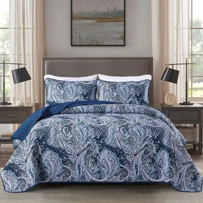 3 Pieces Quilt Set Boho Bedspread