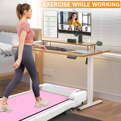 2-in-1 Portable Incline Treadmill with Remote