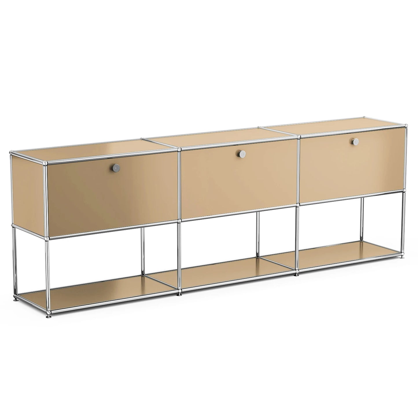 Modern Modular Metal Storage Cabinet Freestanding Organizer