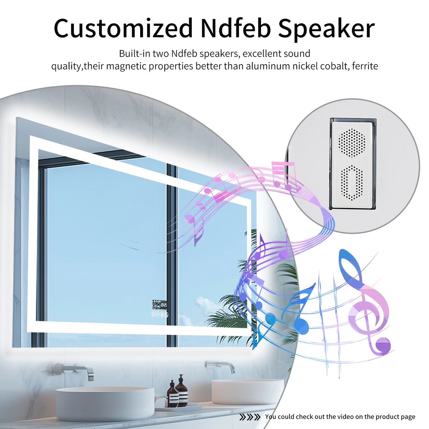 Dimmable LED Bathroom Vanity Mirror
