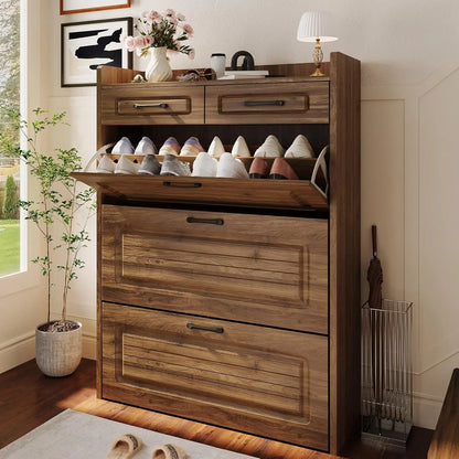 3 Flip Drawer & 2 Storage Drawer Cabinet