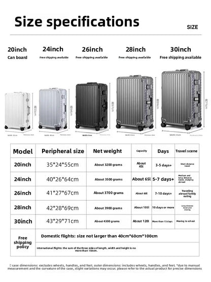 2-Pieces New Ultra Sturdy Aluminum Frame Luggage