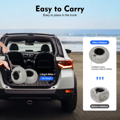 Inflatable Wheels Replacement Balloon Beach Tire