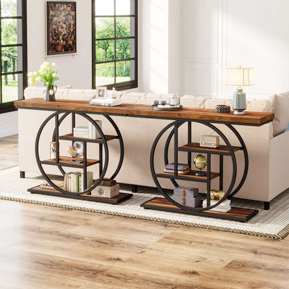 41.3-Inch 4-Tier Industrial Entryway Table