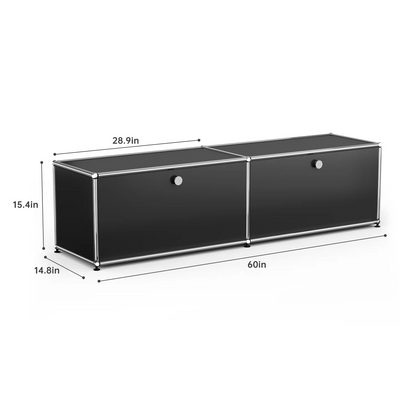 Modern Modular Metal Storage Cabinet Freestanding Organizer
