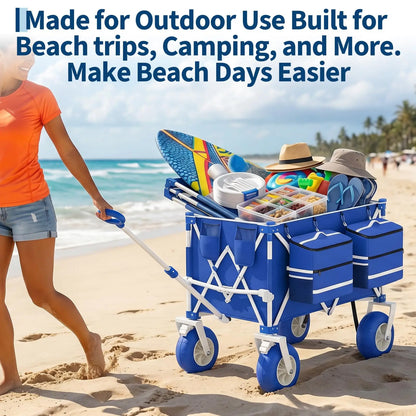 Folding Heavy Duty Beach Wagon Holds 460LBS