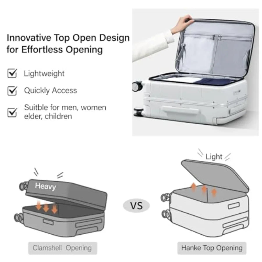 20 Inch Top Opening Carry On Luggage