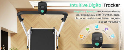 Foldable Compact Non-Electric Treadmill