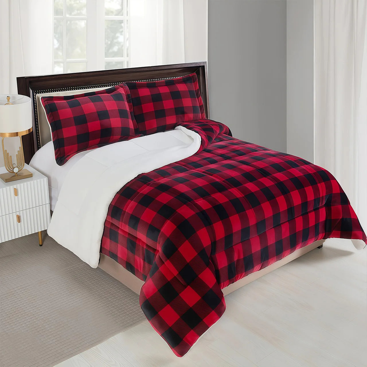Fleece Buffalo Plaid Blanket, All-Season