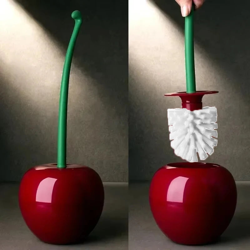Cute Red Cherry Shape Toilet Brush Holder