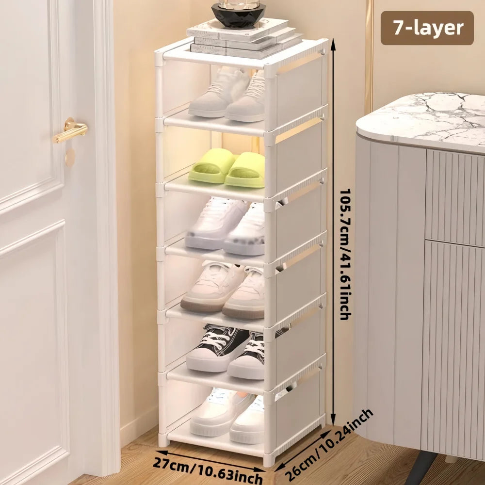 Dustproof Single-Row Multi-Layer Shoe Storage