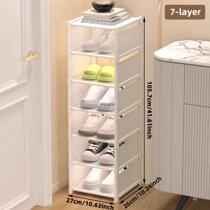 Dustproof Single-Row Multi-Layer Shoe Storage