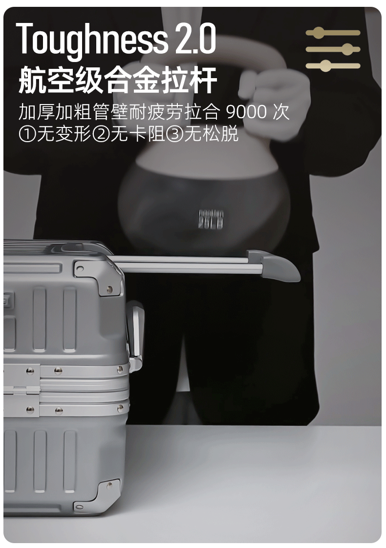 2-Pieces New Ultra Sturdy Aluminum Frame Luggage