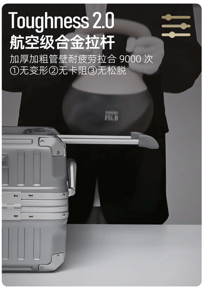 2-Pieces New Ultra Sturdy Aluminum Frame Luggage