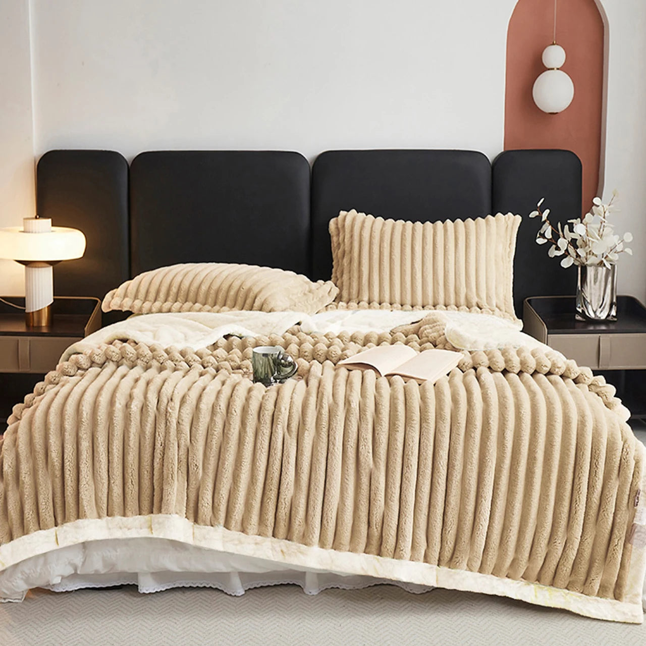 1pc Weighted Fleece Blanket -Soft, Warm