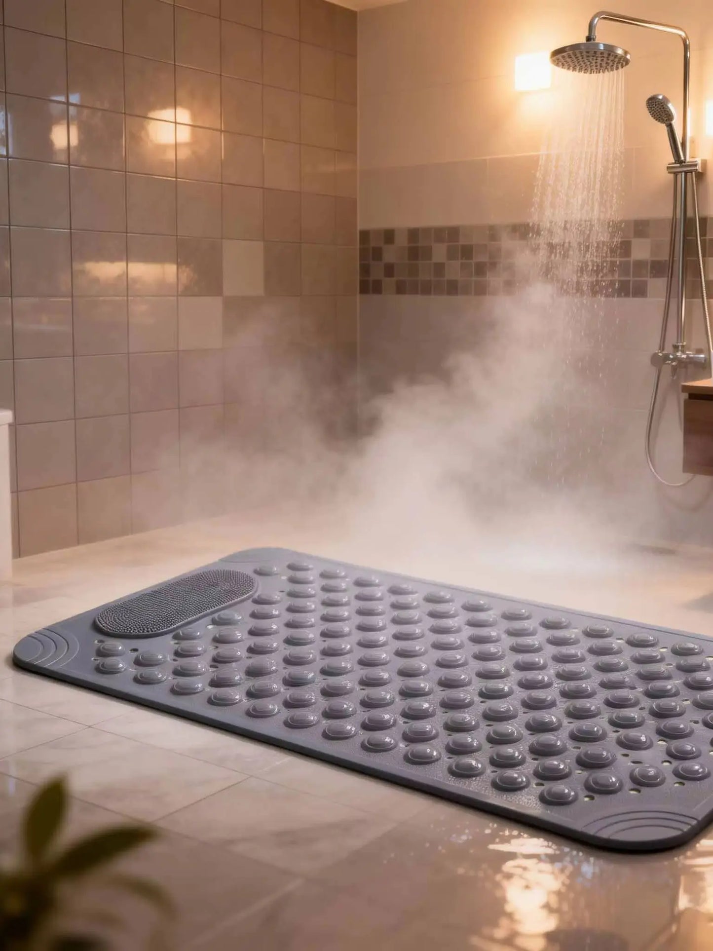 Non-Slip Shower Mat with Foot Massage