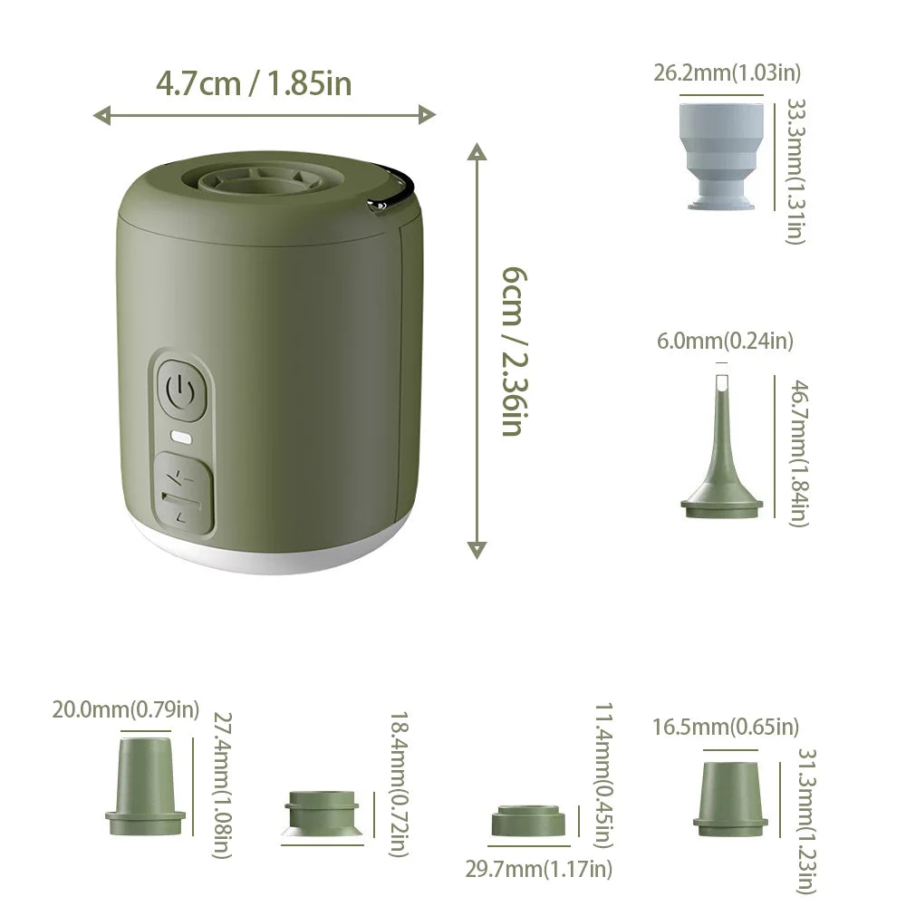 Tiny 4.5kPa Air Pump with Magnetic Lantern