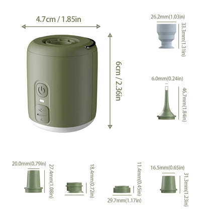 Tiny 4.5kPa Air Pump with Magnetic Lantern