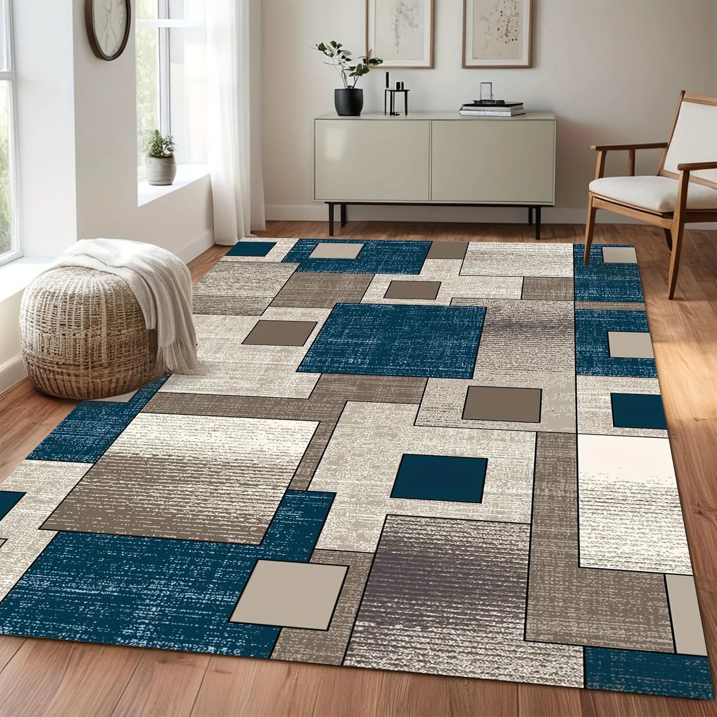 Washable Modern Non Slip Area Rug