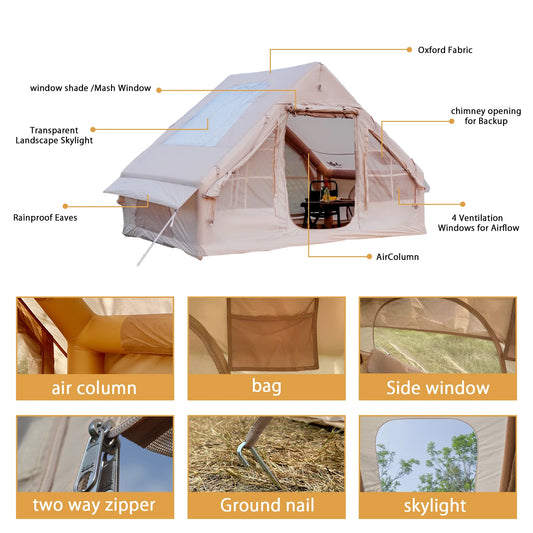 4-6 Person Outdoor Family Luxury Inflatable Tent