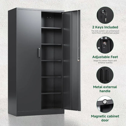 Metal Storage Cabinets with Lock Doors