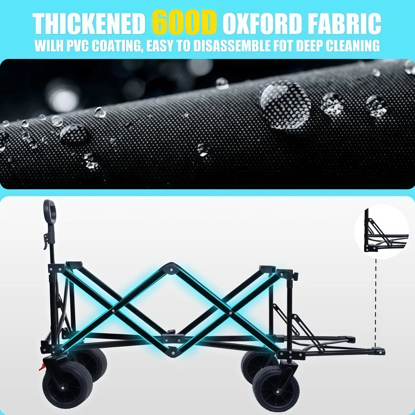 400LBS Beach Cart with All Terrain Wheels