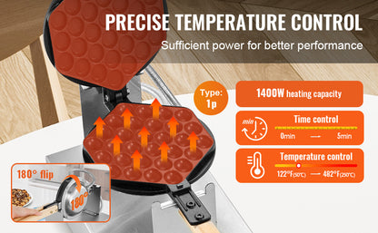 Commercial Egg Bubble Waffle Maker