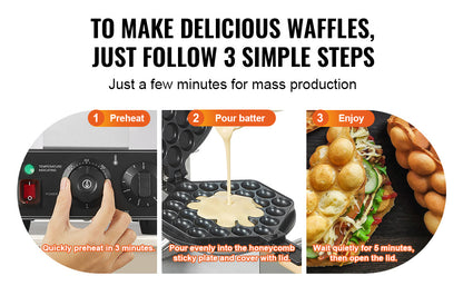 Commercial Egg Bubble Waffle Maker
